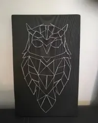 Obraz string art koliber/wilk/lis/sowa/jeleń/buldożek/kot — ujęcie 4