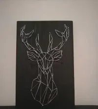 Obraz string art koliber/wilk/lis/sowa/jeleń/buldożek/kot — ujęcie 5