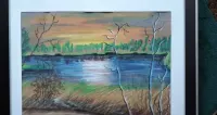 Obraz wykonany techniką pastel. Sygnowany. — ujęcie 2