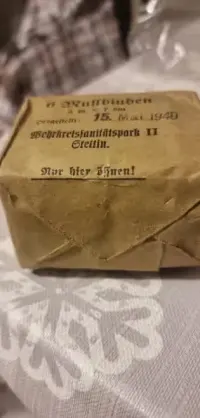 Opatrunek osobisty Wehrmacht 1940 Steitin Szczecin — ujęcie 3
