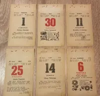 Oryginalna kartka z kalendarza 1976 r. Prezent 50-te URODZINY Rocznica — ujęcie 2
