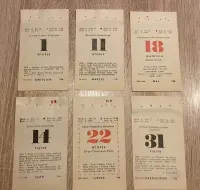 Oryginalna kartka z kalendarza 1986 r. Prezent 40-te URODZINY Rocznica — ujęcie 2
