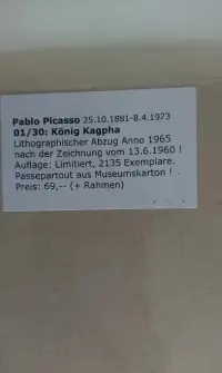 Pablo Picasso King Kagpha 1965 Print Art Lithograph/Vintage Modernism — ujęcie 2