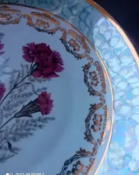 Patera 33" złocona porcelana Wałbrzych — ujęcie 2