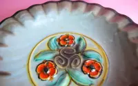 patera retro plakiety kwiaty hand made lata 70 80 vintage prl — ujęcie 4