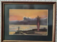 Pejzaż Nadmorski Abstrakcja Pastel Sygnowana — ujęcie 3