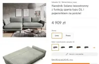 Pilnie! Narożnik sofa rozkładana solano  zieleń oliwkowa — ujęcie 5