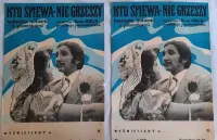 Plakat Filmowy Kto Śpiewa Nie Grzeszy ok. 1970 r. Oryginał Vintage PRL — ujęcie 2