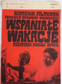 Plakat Filmowy Wspaniałe Wakacje ok. 1970 r. Oryginał Vintage PRL — ujęcie 2