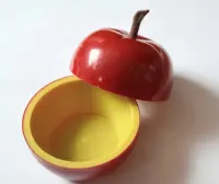 Plastikowe owoce Termosy Pojemniki na lód Zestaw 3 sztuk Lata 80. PRL — ujęcie 2