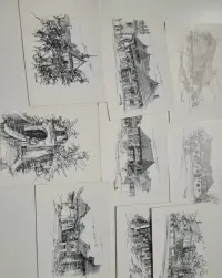 Pocztowki Kazimierz Dolny grafiki Józef Tarłowski — ujęcie 3