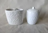 Pojemniki ceramiczne białe łazienka kuchnia — ujęcie 4