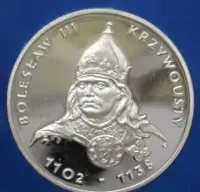 Polska 200 złotych 1982 - Bolesław Krzywousty - srebro - stan menniczy - — ujęcie 3
