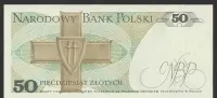Polska 50 złotych 1988 - Karol Świerczewski - stan bankowy UNC — ujęcie 2