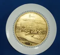 Porcelana niemiecka Furstenberg duży ozdobny talerz — ujęcie 3
