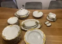 Porcelana w fasonie: FRYDERYKA dekoracja Złoty liść matowy — ujęcie 2