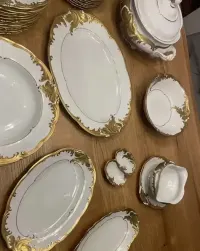 Porcelana w fasonie: FRYDERYKA dekoracja Złoty liść matowy — ujęcie 5