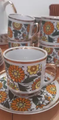Porcelana zestaw kawowy Chodzież - piękno z PRL- u — ujęcie 2