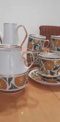 Porcelana zestaw kawowy Chodzież - piękno z PRL- u — ujęcie 3