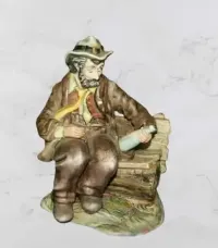 Porcelanowa duża figurka wytwórnia francuska C&M — ujęcie 3