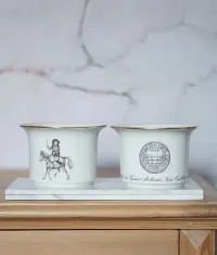 Porcelanowa osłonka na doniczkę BG Dania lata 70-te — ujęcie 2