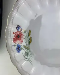 Porcelanowy duży talerz do serwowania maki kwiaty polne Wałbrzych — ujęcie 3