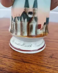 Porcelanowy zabytkowy Kufel - ręcznie malowany - Antyk - W — ujęcie 3