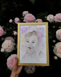 Portret akwarela ze zdjęcia format a4 — ujęcie 2
