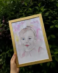 Portret akwarela ze zdjęcia format a4 — ujęcie 4
