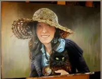 Portret olejny na podstawie zdjęcia. — ujęcie 2