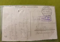 Postkarte-pocztówka Warszawa 1916 rok. Ul.Leszno. — ujęcie 2