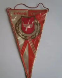 Proporczyk Mistrzostwa Europy Juniorów Judo Łódź 1976 herb — ujęcie 5