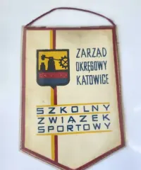 Proporczyk SzS  Zarząd Okręgowy Katowice Herb 1968 — ujęcie 2