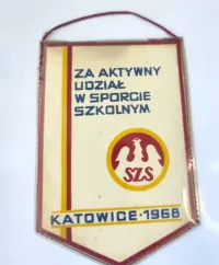Proporczyk SzS  Zarząd Okręgowy Katowice Herb 1968 — ujęcie 4