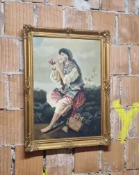 rama obrazu . stara rama . pozłacana — ujęcie 3
