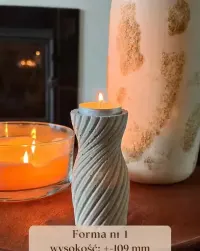 Ręcznie robiony świecznik cementowy tealight loft – forma do wyboru — ujęcie 2