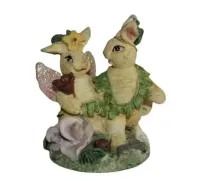 Regency Art ceramiczna kolekcjonerska figurka króliki — ujęcie 4