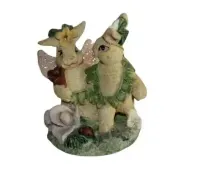 Regency Art ceramiczna kolekcjonerska figurka króliki — ujęcie 2