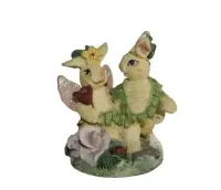 Regency Art ceramiczna kolekcjonerska figurka króliki — ujęcie 3