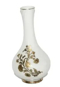 Royal KPM bawarska porcelana  mały wazon złote kwiaty — ujęcie 2