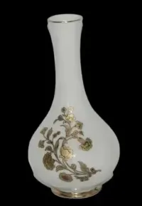 Royal KPM bawarska porcelana  mały wazon złote kwiaty — ujęcie 3