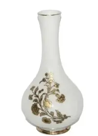Royal KPM bawarska porcelana  mały wazon złote kwiaty — ujęcie 4