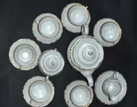 Serwis kawowy Fryderyka KPM Wałbrzych porcelana na 6 osób 16 elementów PRL — ujęcie 2