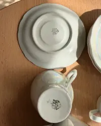 Serwis kawowy IRYZOWANY Tęcza PRL — ujęcie 3