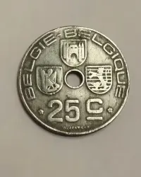 Sprzedam monetę Belgia 25 centymów 1943r. „BELGIE - BELGIQUE” — ujęcie 5