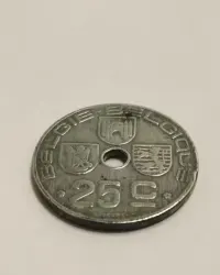 Sprzedam monetę Belgia 25 centymów 1943r. „BELGIE - BELGIQUE” — ujęcie 3