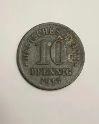 Sprzedam monetę  Niemcy 10 pfennig 1917r. - niemagnetyczna — ujęcie 5