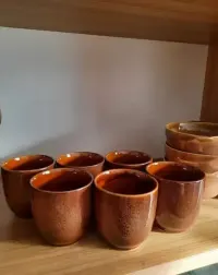 Sprzedam szkło, porcelit, zestaw Irena, świecznik Sowa, PRL, fajans. — ujęcie 4