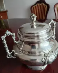 Srebrna cukiernica bomboniera antyk Flamand&Fils 406 g — ujęcie 2