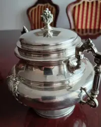 Srebrna cukiernica bomboniera antyk Flamand&Fils 406 g — ujęcie 3